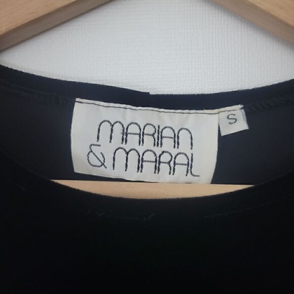 Marian& Maral Vintage Black Velour Maxi Dress - Picture 3 of 10